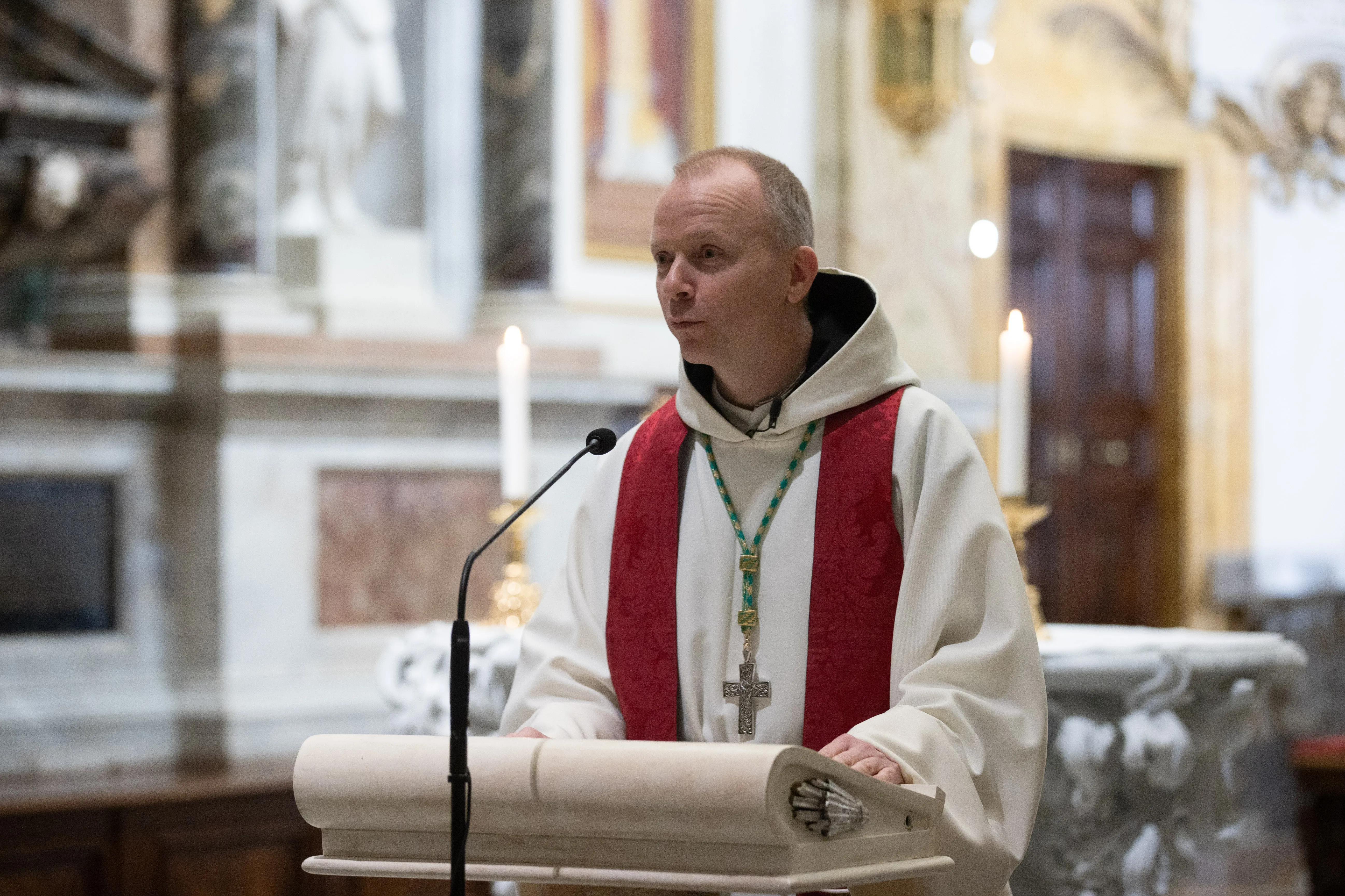 Bishop Erik Varden O.C.S.O, of the Catholic Territorial Prelature of Trondheim, Norway, at the vespers at Santa Maria dell'Anima in Rome.?w=200&h=150