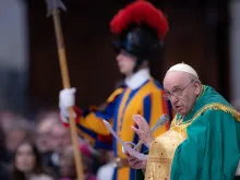 Pope Francis celebrates Mass in St. Peter's Basilica for the World Day of the Poor Nov. 13, 2022.