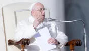 Pope Francis speaking at the general audience on St. Peter's Square at the Vatican, Nov. 30, 2022