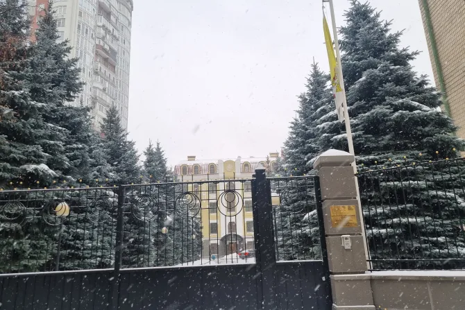 The nunciature in snow-covered Kyiv