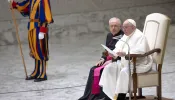 Pope Francis speaking at the general audience, Dec. 7, 2022