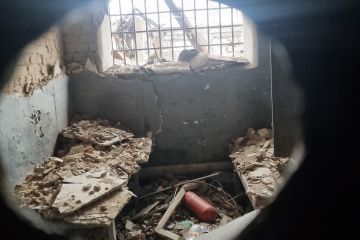 Destruction in Izium, Ukraine