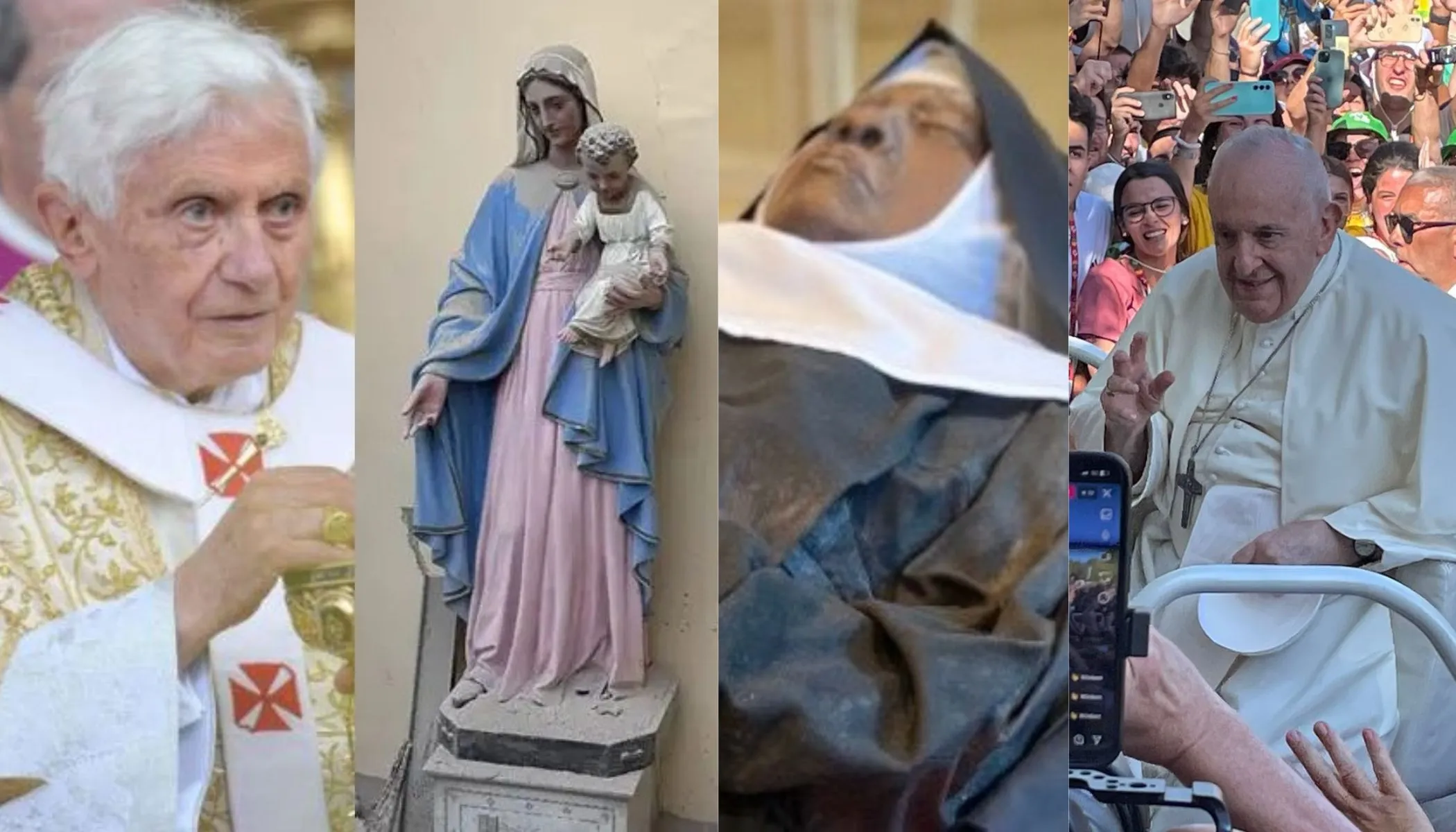 The funeral for Pope Benedict XVI, a statue that survived an earthquake, the remarkably well preserved body of Sister Wilhelmina Lancaster, and Pope Francis at World Youth Day in Lisbon, Portugal, were among the top Catholic stories of 2023.?w=200&h=150