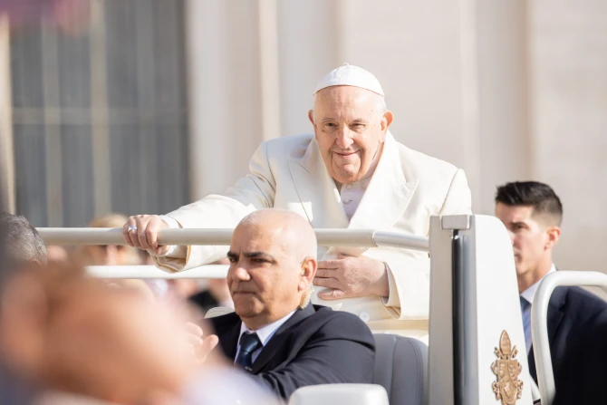 General Audience / Pope Francis / smiling