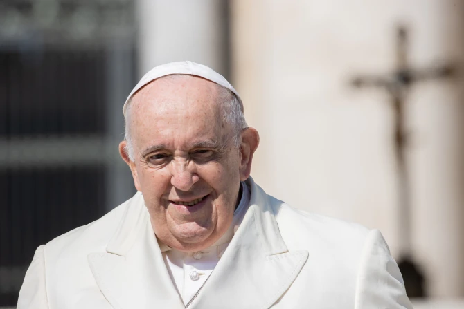 General Audience / Pope Francis / smiling