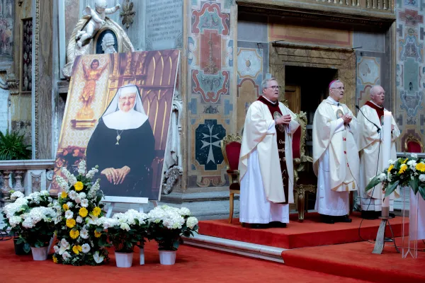 Solemn Mass in Rome for 100th anniversary of the birth of Mother Angelica, April 20, 2023. Credit: Daniel Ibanez/CNA