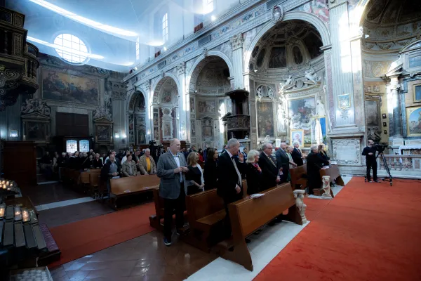 Attendees at Solemn Mass in Rome for 100th anniversary of the birth of Mother Angelica, April 20, 2023. Credit: Daniel Ibanez/CNA