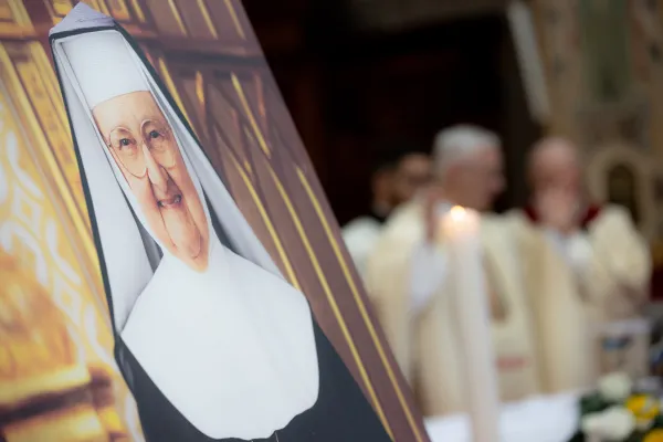 A Solemn Mass was held in Rome for the 100th anniversary of the birth of Mother Angelica on April 20, 2023. Credit: Daniel Ibañez/CNA