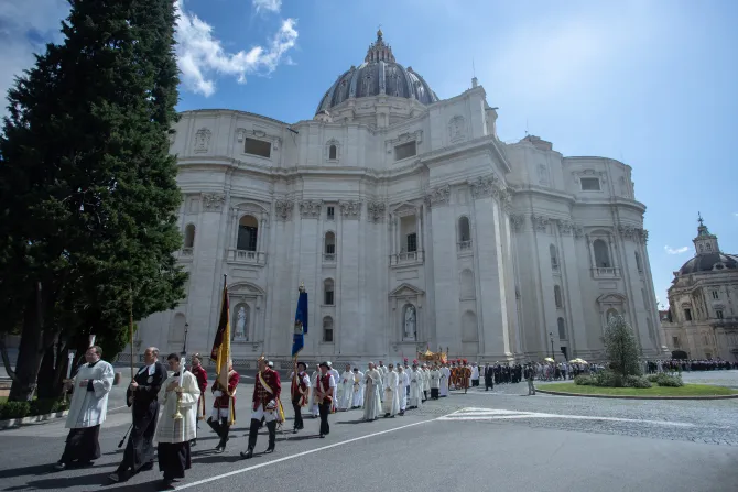 A Eucharistic procession through Vatican City on the Solemnity of the Most Holy Body and Blood of Christ.