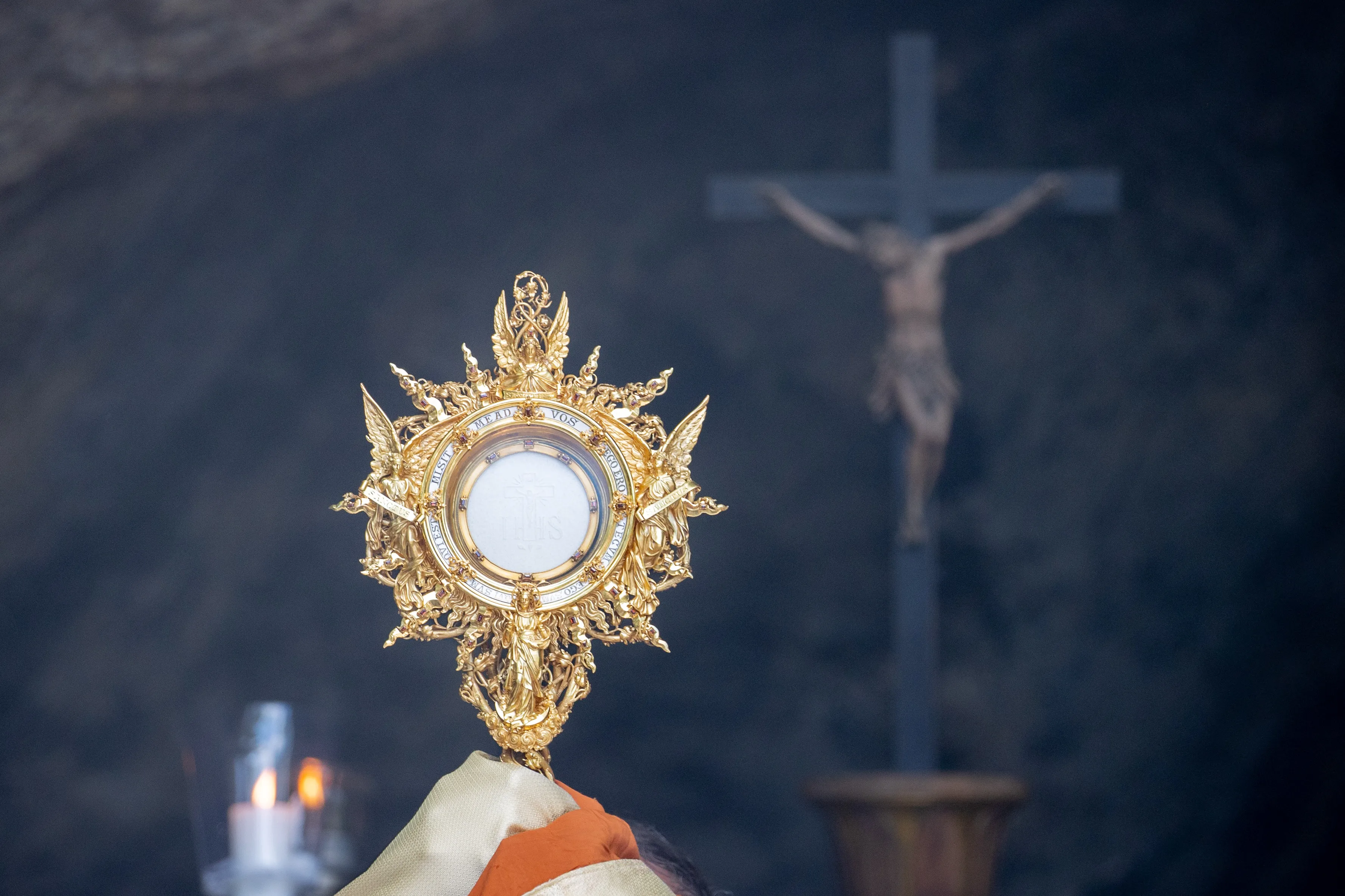 The Eucharistic procession ended in the Vatican’s Lourdes Grotto.?w=200&h=150