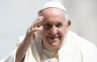 Pope Francis at the general audience in St. Peter's Square on June 28, 2023. Daniel Ibanez/CNA