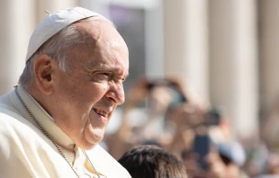 Pope Francis at the general audience in St. Peter's Square on June 28, 2023. Daniel Ibanez/CNA