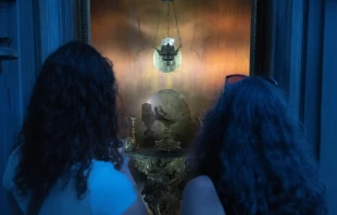 St. Mary Magdalene relic at the Basilica of St. John the Baptist of the Florentines. Credit: Daniel Ibanez/CNA