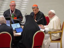 Pope Francis at the Synod on Synodality, Oct. 4, 2023.