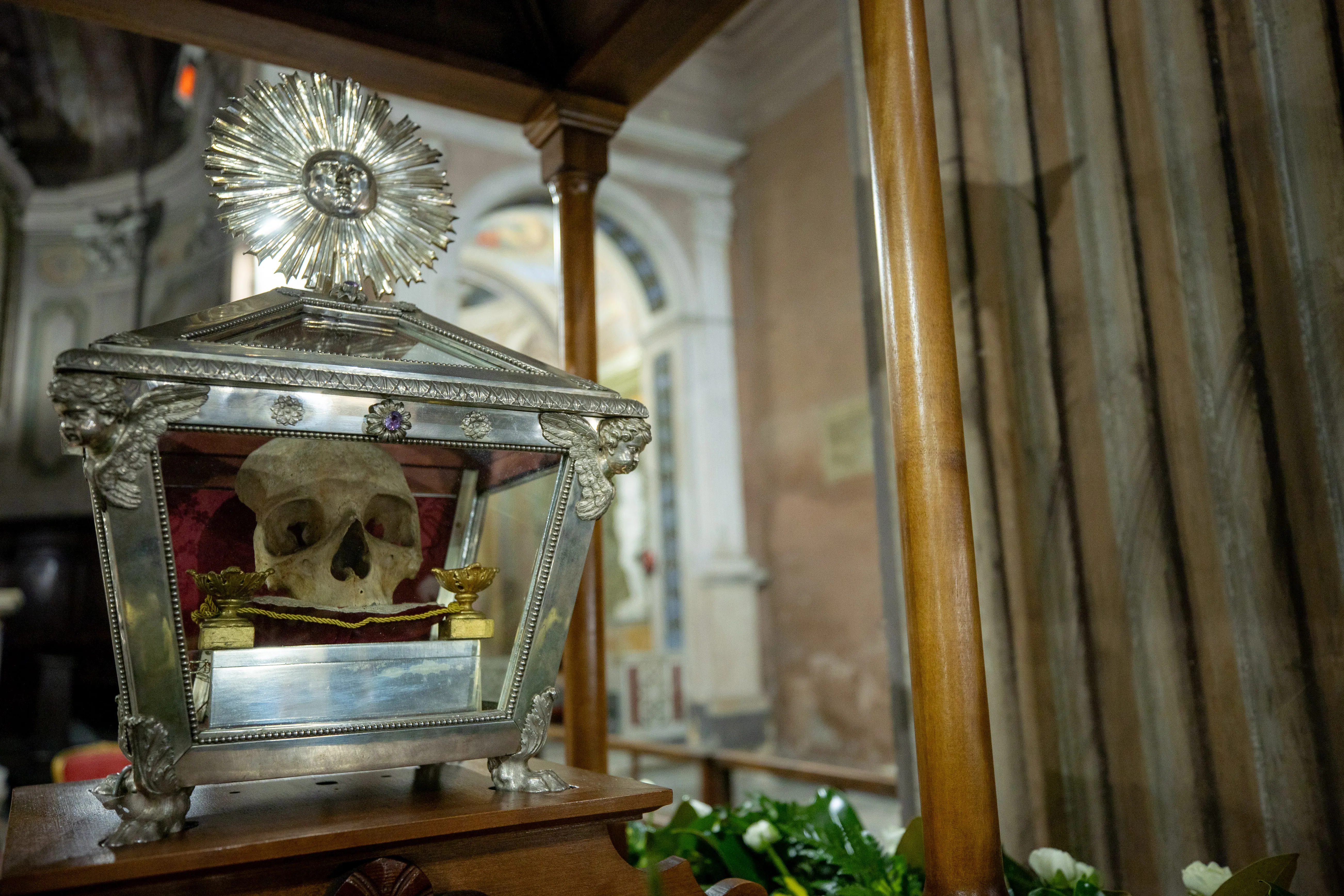 The purported skull of St. Thomas Aquinas in the Italian town of Priverno.?w=200&h=150