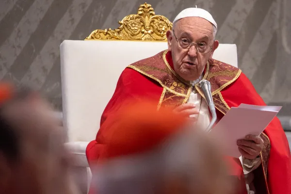 Papa Franjo slavi misu na svetkovinu Duhova, 19. svibnja 2024. Daniel Ibanez/CNA