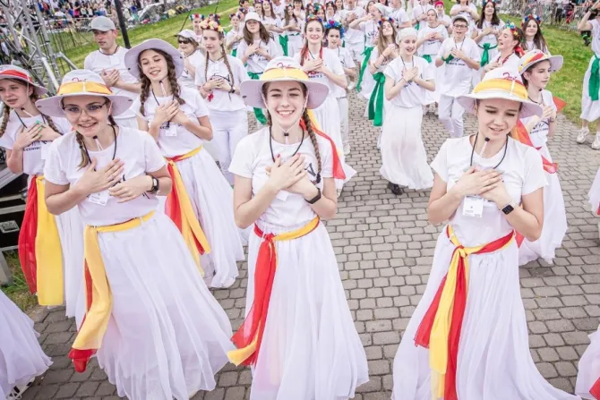Young Catholics take part in the Lednica 2000 meeting in Poland on June 4, 2022
