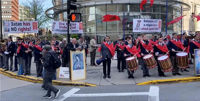 More than 120 members of the The American Society for the Defense of Tradition, Family and Property held a prayer rally outside SatanCon on Friday, April 28, in Boston, Massachusetts.?w=200&h=150