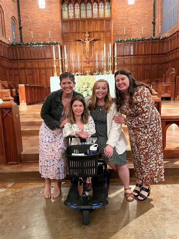 Angela Maccarrone pictured with other Lisieux girls at a local parish in Seattle. Credit: Photo courtesy of Maggie May.