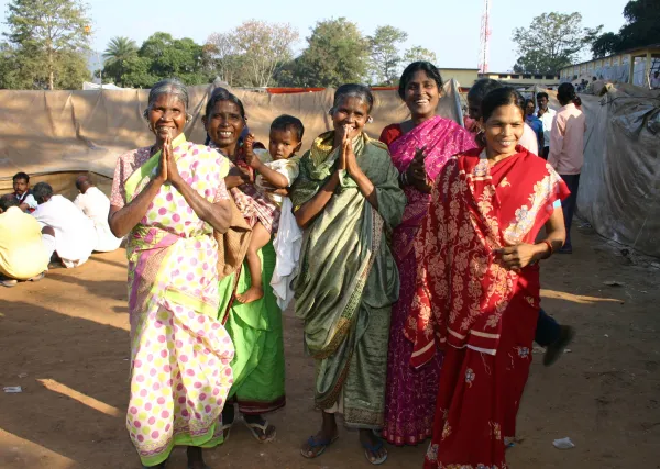 Smiling widows at Raikia camp Christmas 2008 in Kandhamal. Photo credit: Anto Akkara
