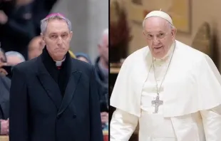 Archbishop Georg Gänswein and Pope Francis Daniel Ibanez/CNA