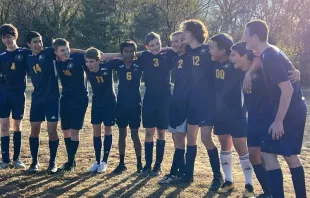 Students on the Annapolis Chesterton Academy soccer team. Credit: Photo courtesy of Annapolis Chesterton Academy