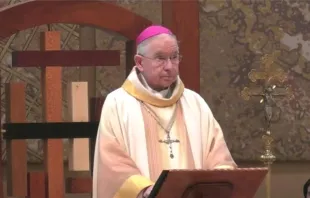 Archbishop Jose Gomez told attendees at the 12:10 Mass on Thursday to conform themselves to the Sacred Heart of Jesus. olacathedral/YouTube 6/16/2023