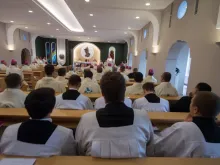Mass in the chapel of a seminary in Poznań, western Poland, Sept. 15, 2018.