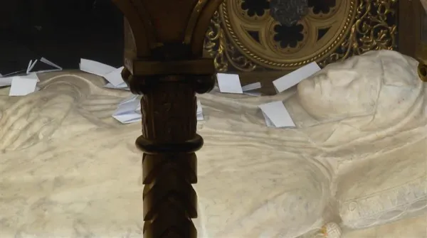 The tomb of St. Catherine is located in the Basilica of Santa Maria Sopra Minerva in Rome. Credit: EWTN Vaticano