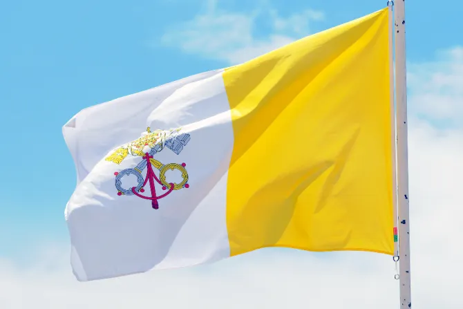 The flag of Vatican City