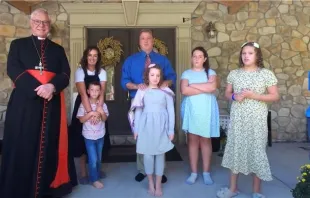 German Cardinal Gerhard Müller visited the home and family of Mark Houck, a pro-life father of seven who was arrested on Sept. 13 by several FBI agents in the early hours of the morning. iFamNews via YouTube