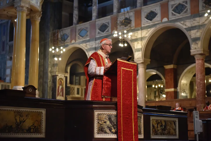 Cardinal Vincent Nichols at the Red Mass at Westminster Cathedral, London, England, Oct. 1, 2021.?w=200&h=150