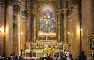 Mass during the 10th annual Populus Summorum Pontificum pilgrimage to Rome, Oct. 29-31, 2021. Edward Pentin.