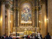 Mass during the 10th annual Populus Summorum Pontificum pilgrimage to Rome, Oct. 29-31, 2021.