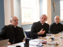 A post-plenary press conference at the London headquarters of the Bishops’ Conference of England and Wales, Nov. 19, 2021.