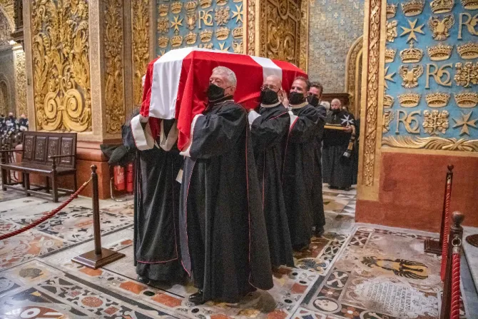 The funeral of Fra’ Matthew Festing, the Order of Malta’s 79th Grand Master, takes place at St. John’s Co-Cathedral in Valletta, Malta, Dec. 3, 2021