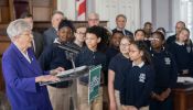Alabama Gov. Kay Ivey held a news conference to sign school choice legislation on March 7, 2024, in Montgomery, Alabama.