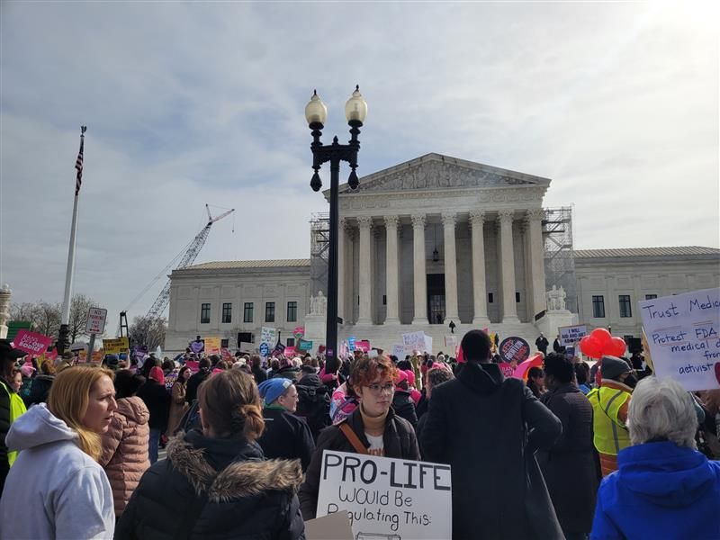 PHOTOS: Pro-life and pro-abortion activists hold dueling rallies outside Supreme Court