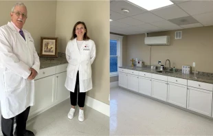 Dr. Thomas Meyer will be serving as the OB-GYN for the Heart of Christ Medical Clinic and Dr. Lisa Knysz will be the clinic's director. The clinic hopes to open in Detroit in October 2023. Credit: Heart of Christ Medical Clinic