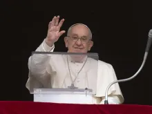 Pope Francis delivers the Regina Caeli address on Monday, Apr. 1, 2024