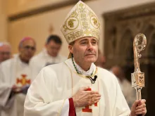 Bishop Mark Davies of Shrewsbury, England, pictured on April 4, 2012