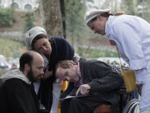 The documentary "Lourdes," showing in theaters on Feb. 8 and 9, follows the experiences of sick and disabled pilgrims who often seek consolation rather than cures.