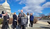Rep. Chris Roy, R-Texas, and several House members and pro-life leaders hold a press conference in Washington, D.C., on Feb. 14, 2024, in which they demand a federal investigation into the possible illegal killing of five unborn babies.