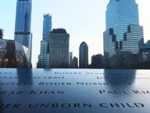 An unborn child, a victim of the Sept. 11 terror attacks, is remembered at the 9/11 memorial in New York City.