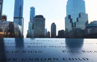 An unborn child, a victim of the Sept. 11 terror attacks, is remembered at the 9/11 memorial in New York City. Katie Yoder/CNA