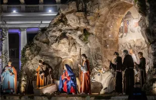 The Vatican unveiled its annual Nativity scene on Dec. 9, 2023, paying special tribute to the origins of the beloved tradition on its 800-year anniversary. Credit: Credit: Daniel Ibañez/EWTN