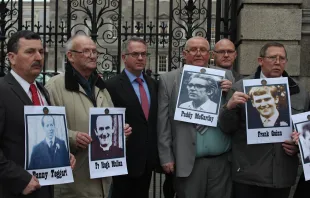 Relatives of those killed during the Ballymurphy massacre demonstrate in Dublin, Ireland, Jan. 30, 2014. Credit: Sinn Féin via Flickr (CC BY 2.0) null