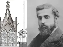 Sketch of the Chapel of Our Lady of the Angels in Rancagua, Chile. Credit: Gaudí Corporation of Triana Chile. / Antonio Gaudí. Courtesy: Association for the beatification of Antoni Gaudí