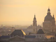 A view of St. Stephen’s Basilica in Budapest, Hungary.