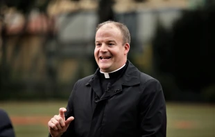 Father Peter Harman, rector of the North American College seminary in Rome, in a 2017 photo. Lucia Ballester/CNA